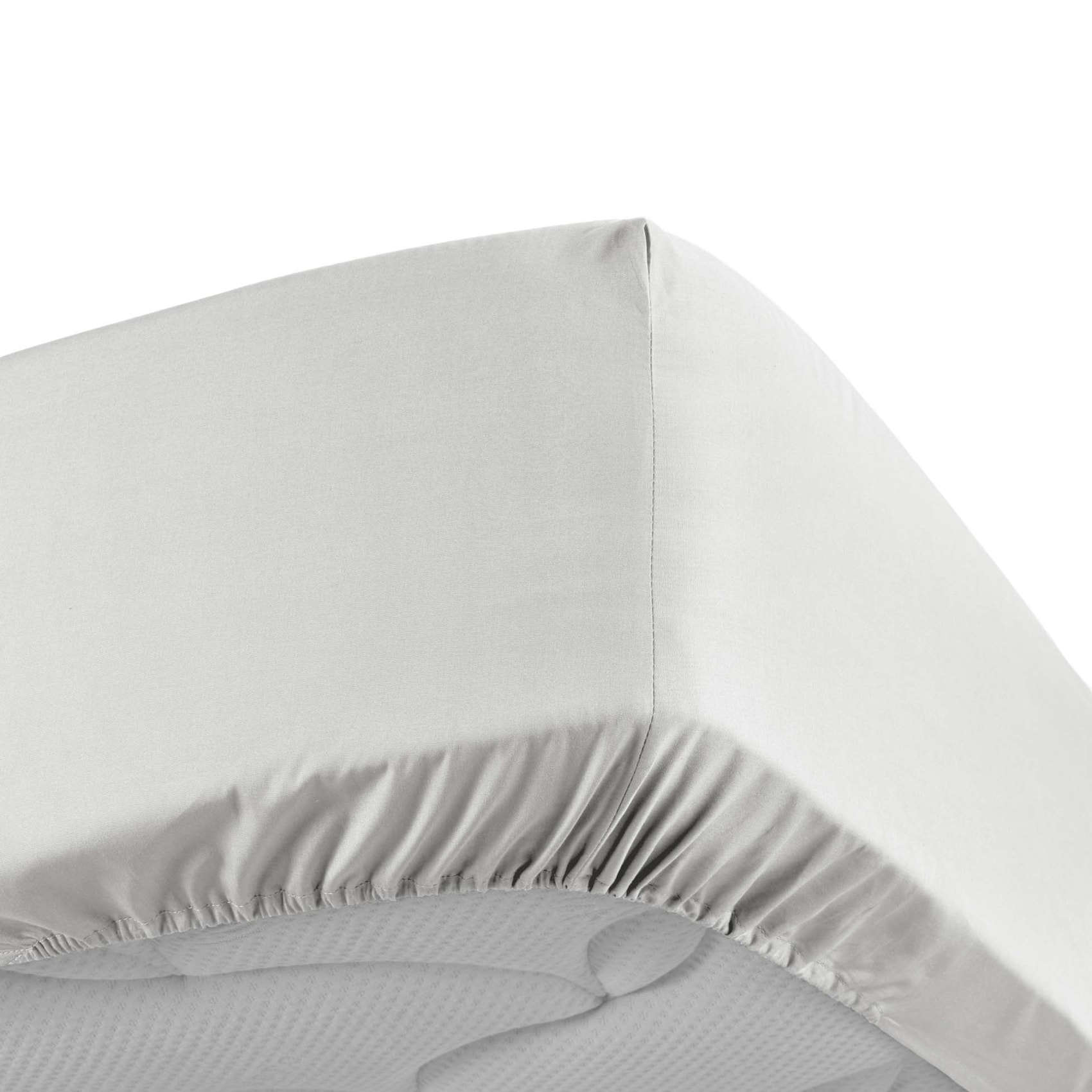 Drap Housse Uni 100% Percale de Coton ORIGINE - Blanc