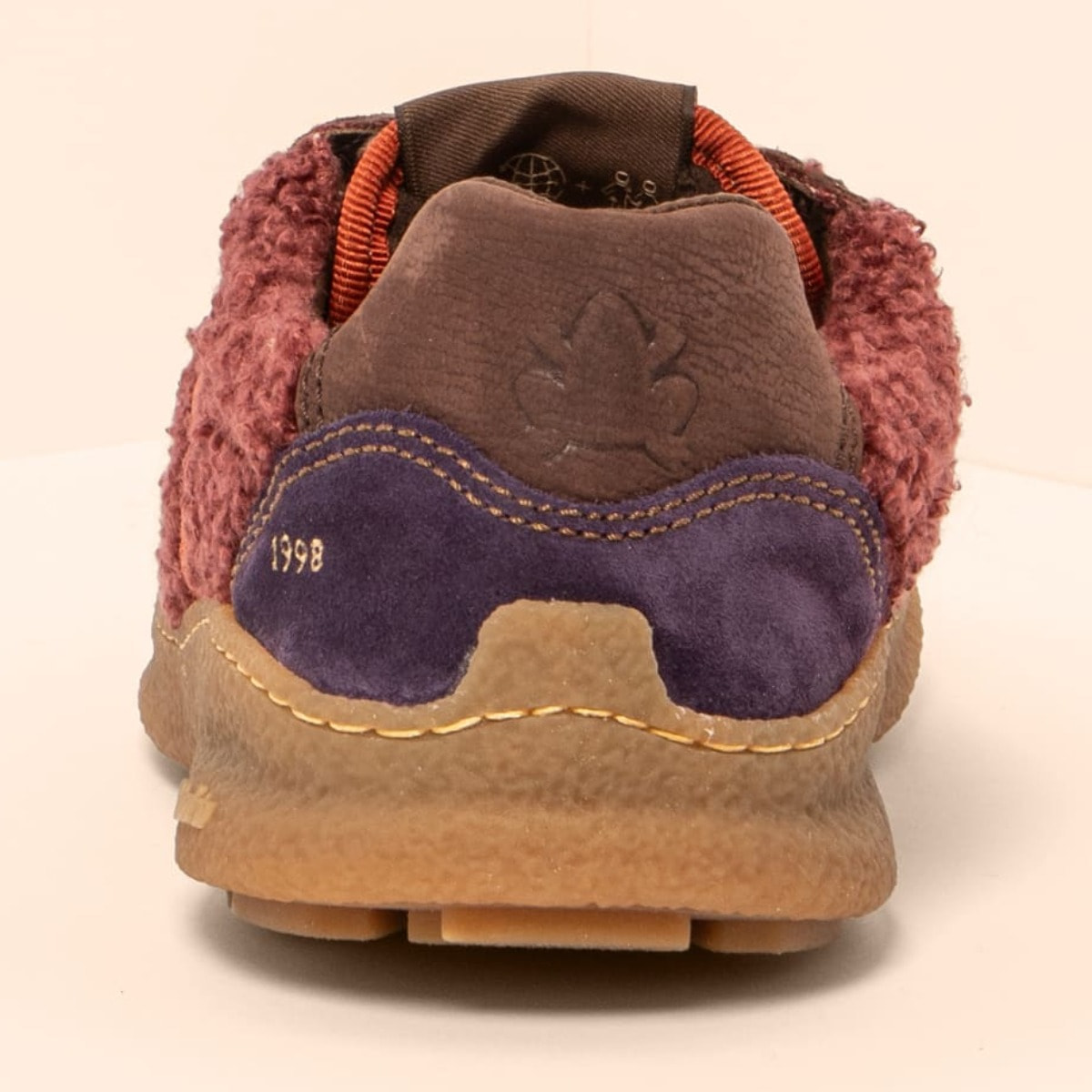 Zapatos N5435B MULTI MATERIAL WINE/ OROEL color Wine