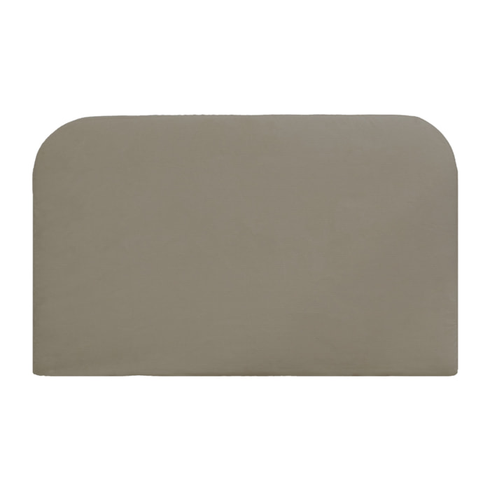 Tête de lit déhoussable en velours côtelé brun taupe en différentes tailles