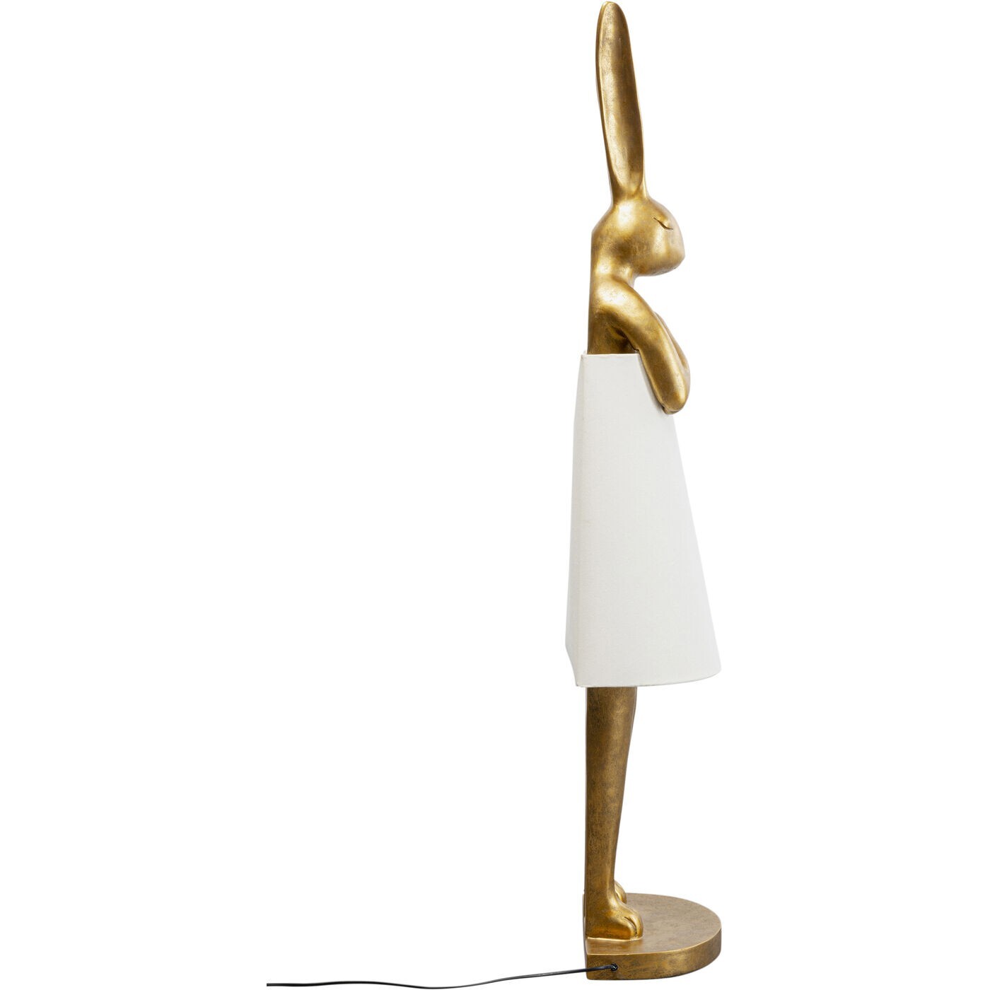 Lampadaire Animal lapin doré 150cm Kare Design