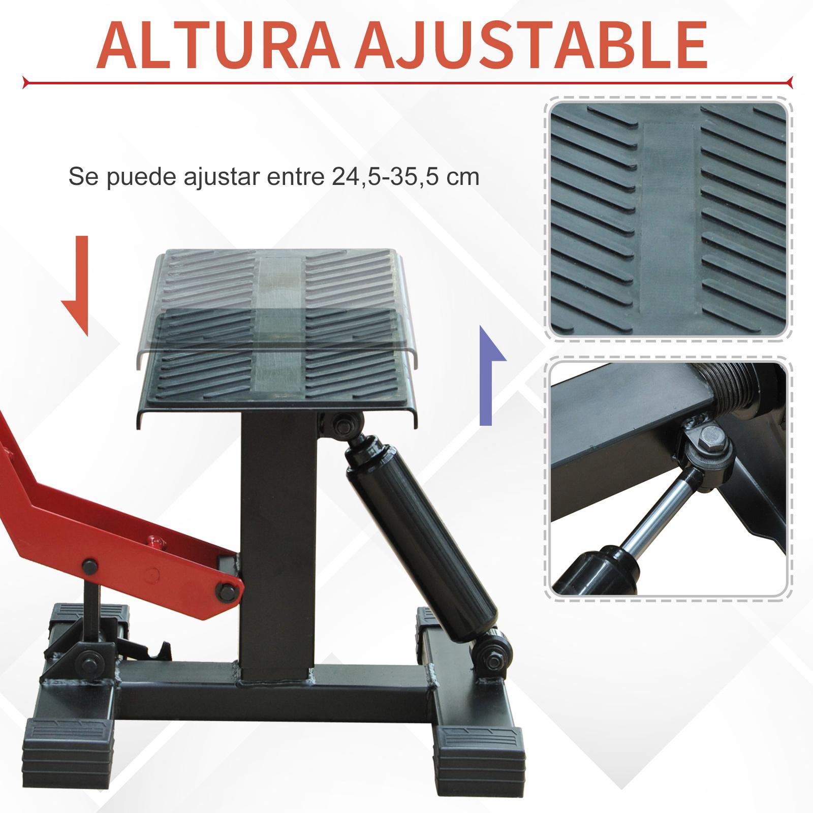 Caballete Elevador Taller Moto Universal Ajustable Soporte Moto Cross Acero