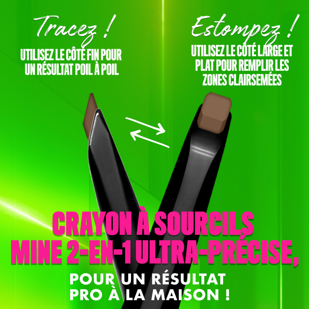 NYX Professional Makeup Blade & Shade, Crayon sourcils double embout, tenue jusqu'à 16h, Ash Blonde