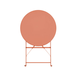 Table de jardin bistrot ronde pliante métal 2 places EMILIA 60CM