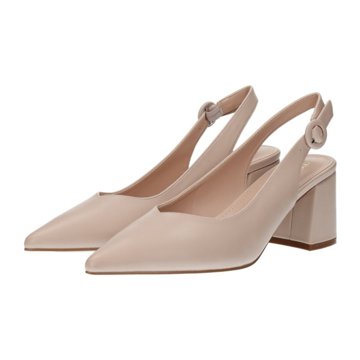 Décolleté sling back Donna Tata Italia Beige
