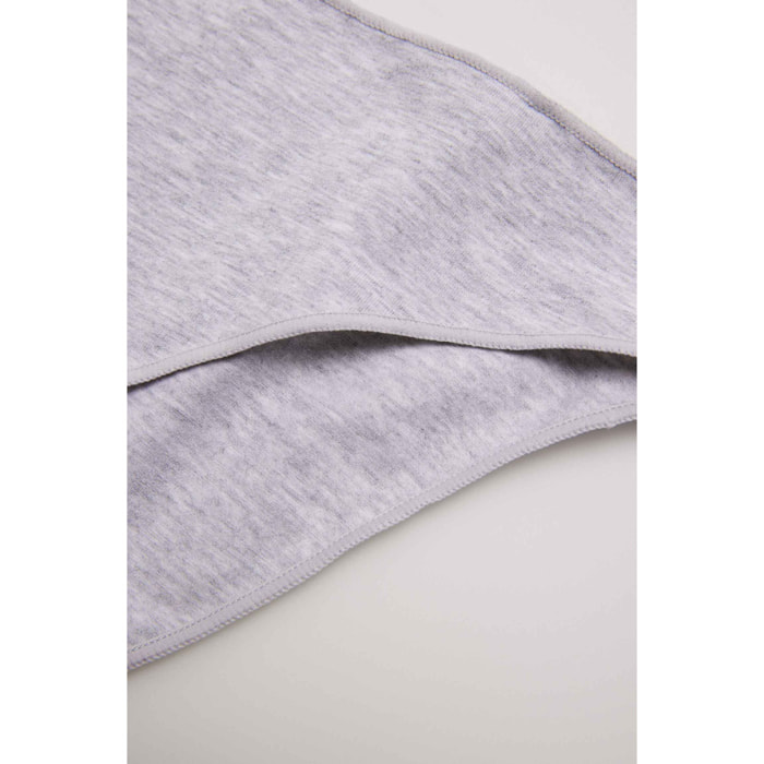 Mini slip in cotone grigio