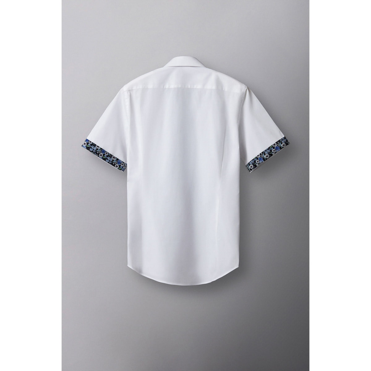 Camicia Uomo 1 Bottone Italiano Popeline Stretch Unito Bianco