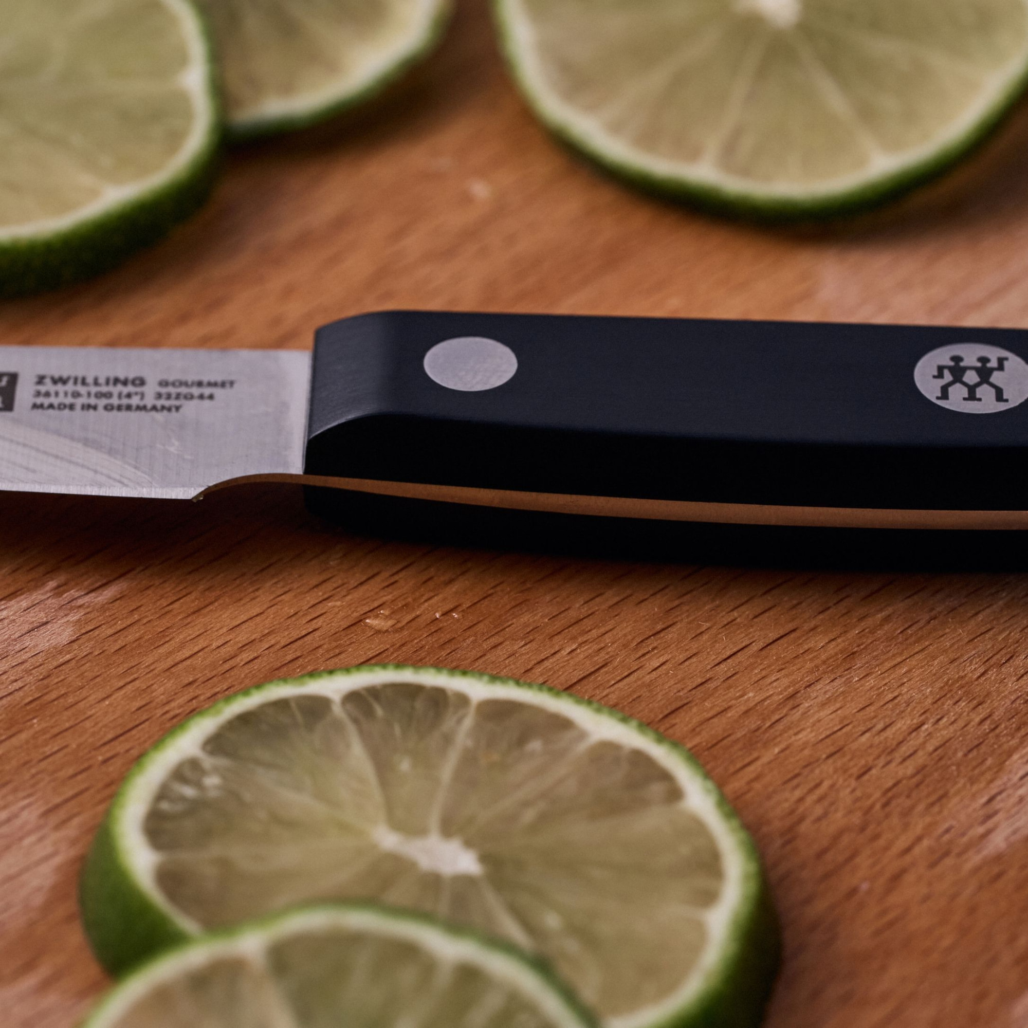 Couteau à Larder et à Garnir, 10 cm, Acier Spécial Inoxydable, Noir, Gourmet