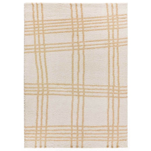 HELIA Alfombra shaggy de estilo nórdico en tonos beige, varias medidas disponibles