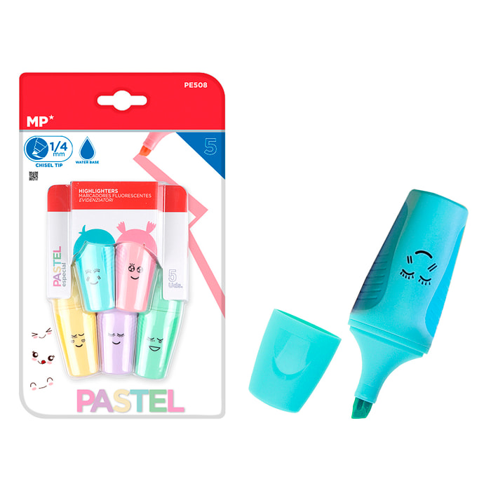 MARCATORE PASTEL MINI 5 Pz. PACCHETTO RISPARMIO