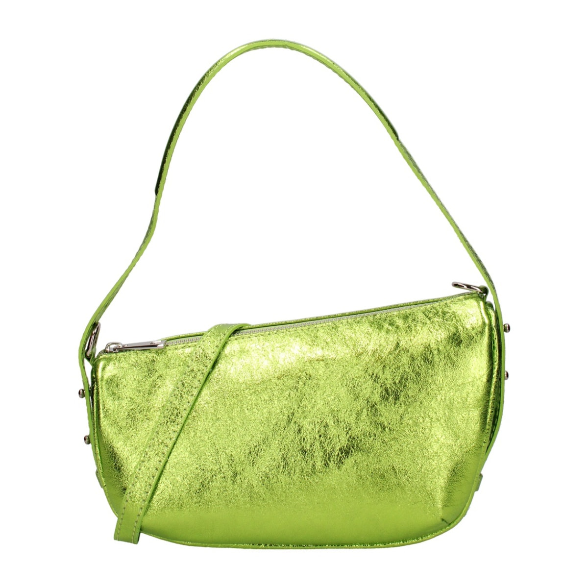 Borsa a spalla da donna - Modello False - Vera pelle e metallo - 26.0 x 15.0 x 10.0 cm
