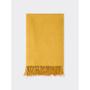 Elena Mirò - Bufanda con logo en relieve - Amarillo