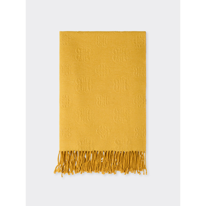 Elena Mirò - Bufanda con logo en relieve - Amarillo