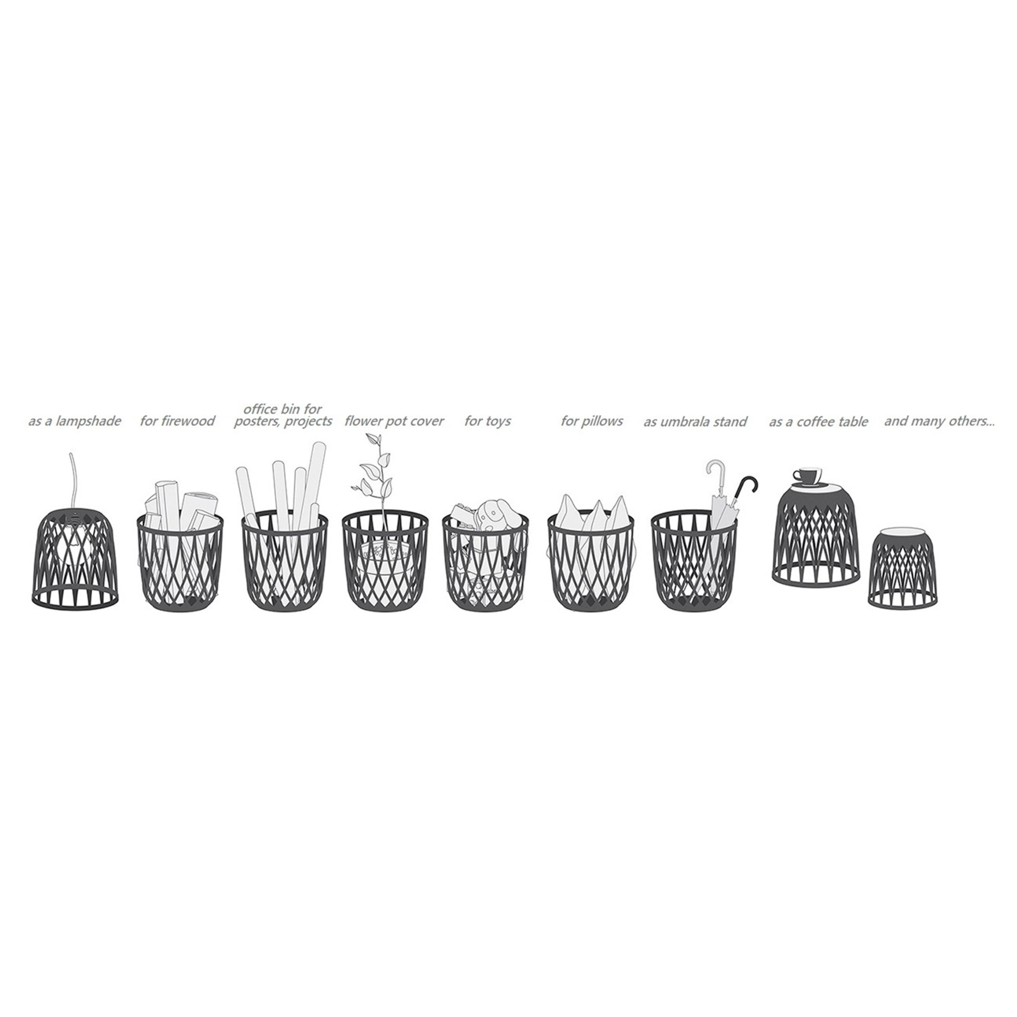 Cesta multifuncional 55l prosperplast uniqubo de plastico en color piedra gris 44,7 (largo) x 44,7 (ancho) x 45 (alto) cm con tapa de madera