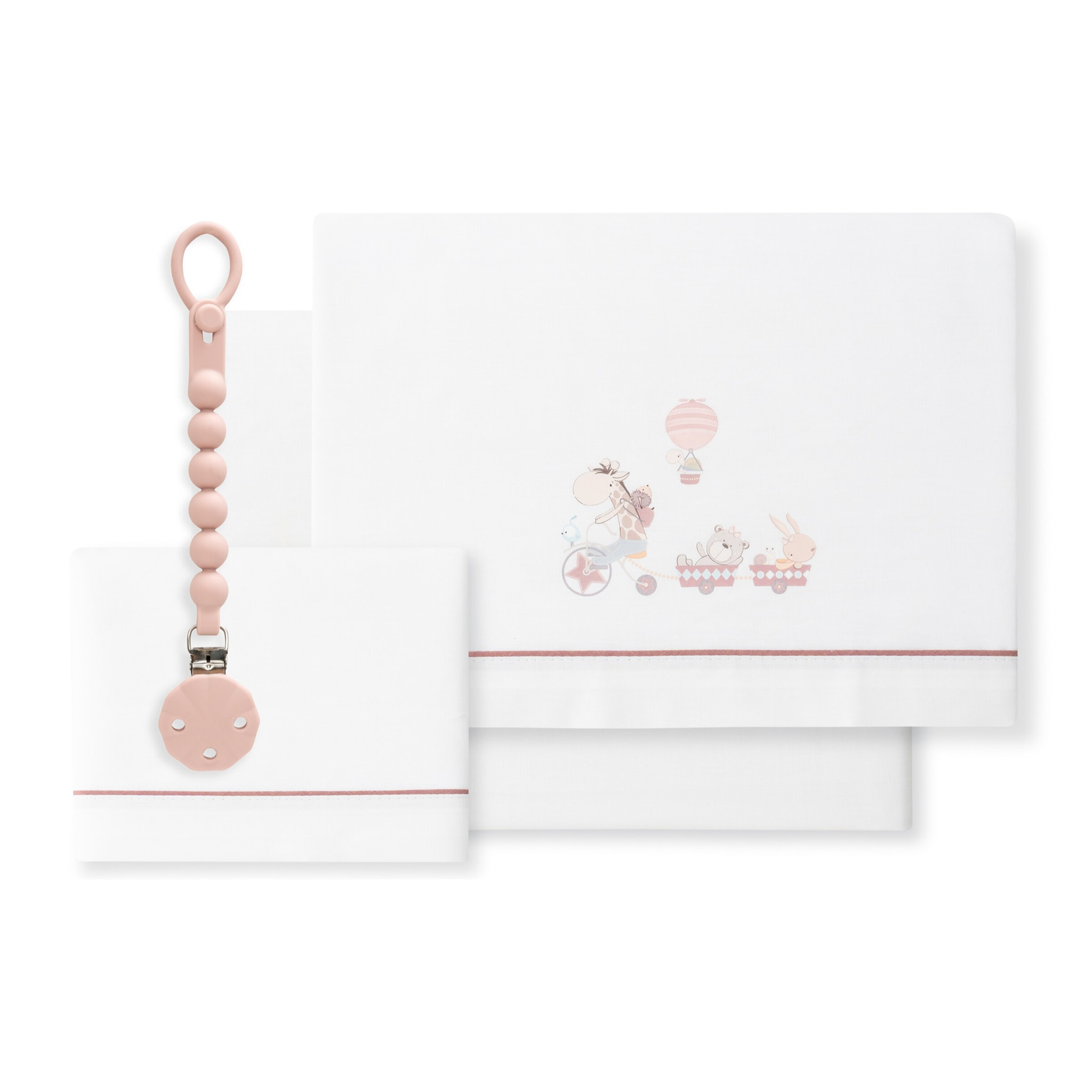 Sábanas Cuna Jirafa Bicicleta & Chupetero