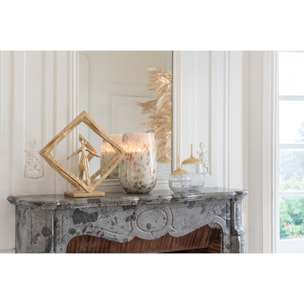 J-Line bougie parfumée Mia - Osmanthus & Suede - verre - blanc/mix - large - 230H