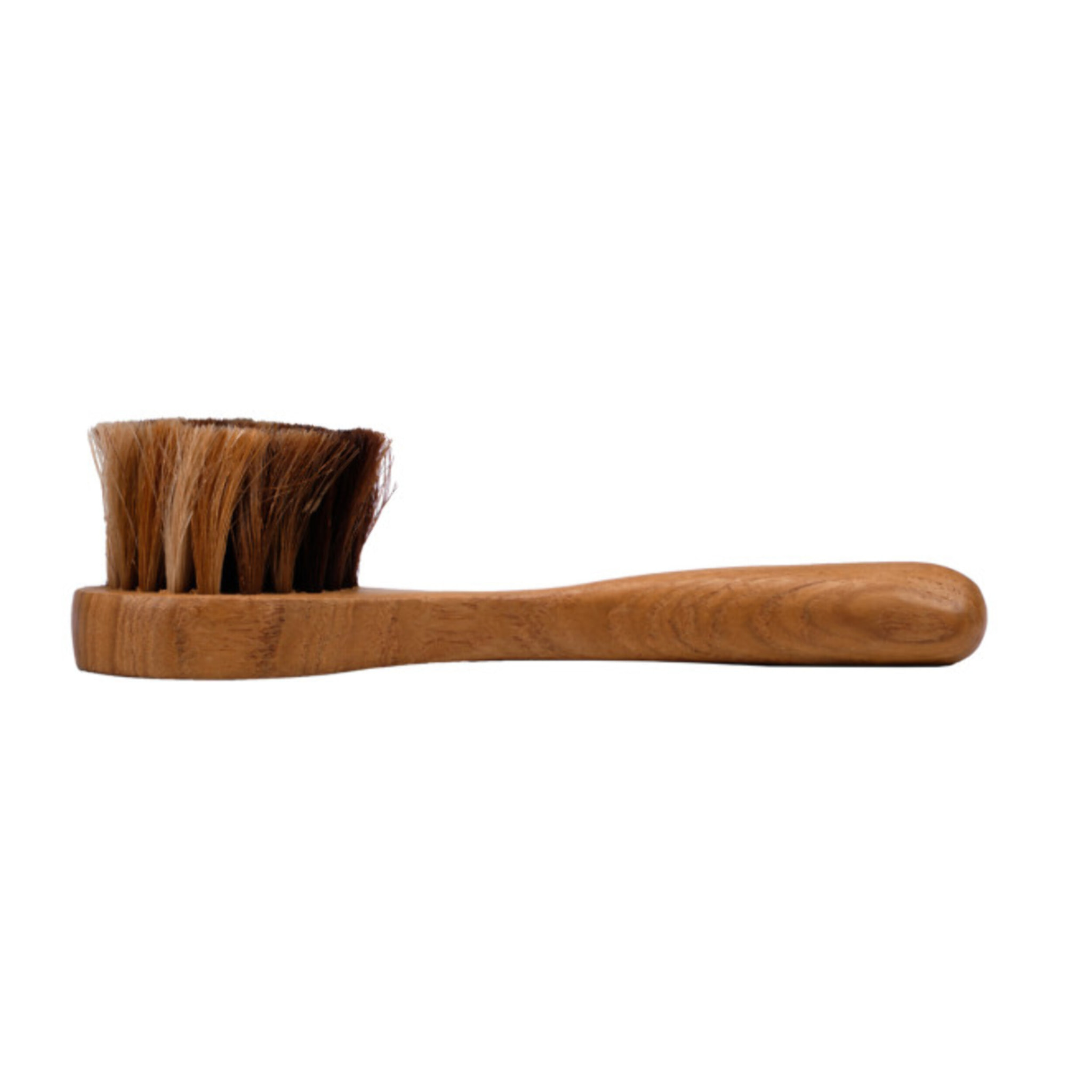 Brosse à cirer avec poignée en crin de vache et bois de teck - CODY