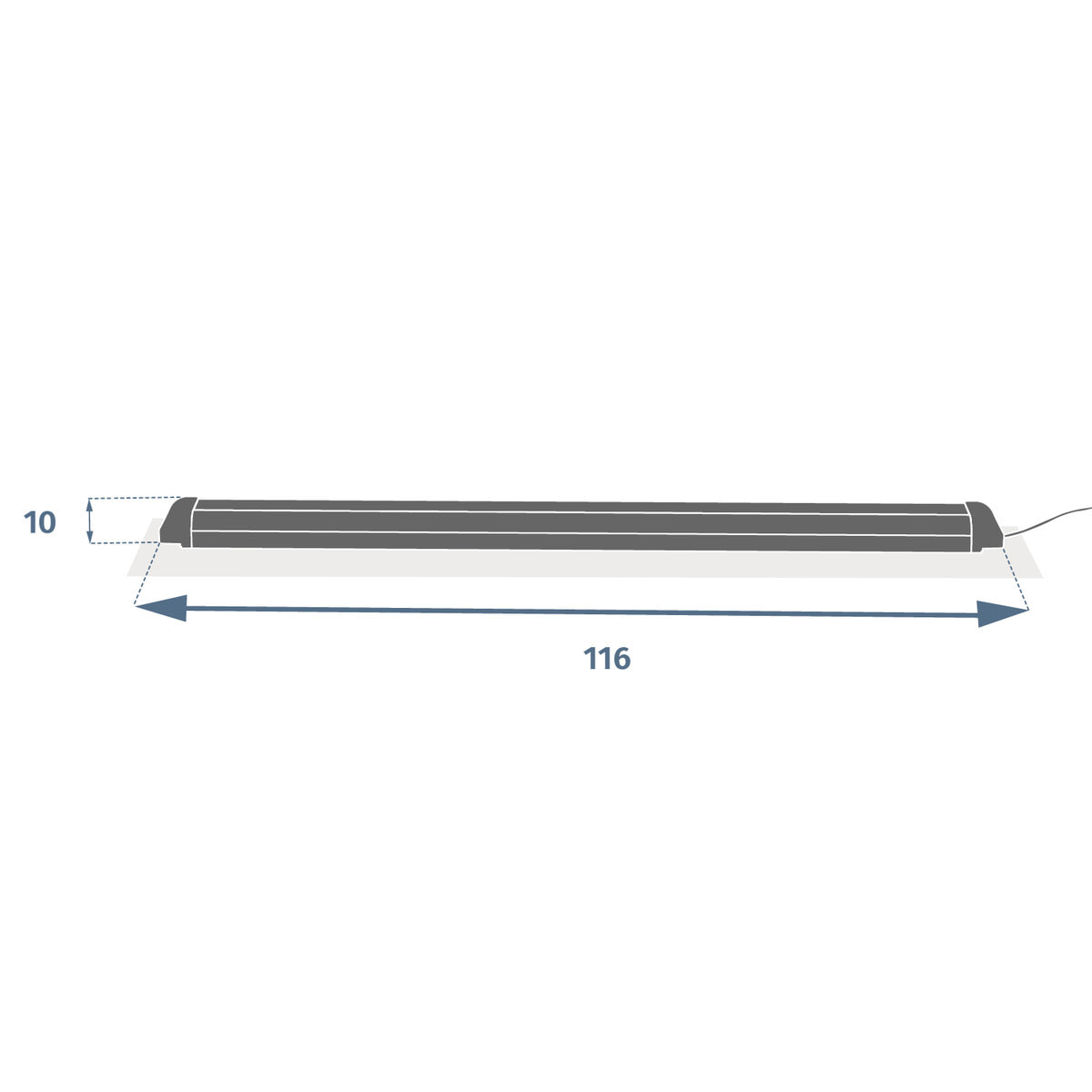 Lampe pour tonnelle et pergola graphite en aluminum