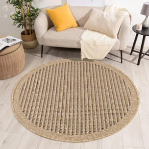 Nature - tapis effet jute marron