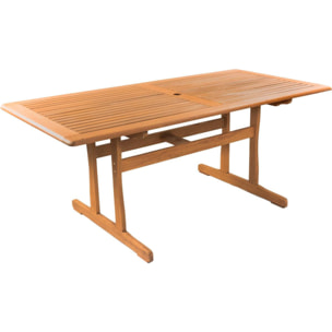 Salon de jardin repas "Séoul" - 1 Table + 8 chaises - Maple - Beige