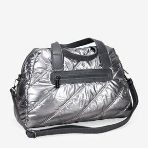 Bolso bowling plomo con cosido acolchado