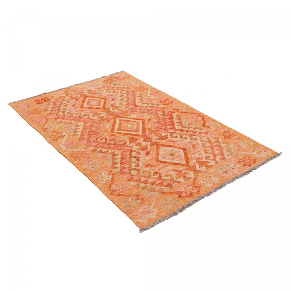Tapis kilim, motif géométrique, tissé plat en laine, UZEDAVI