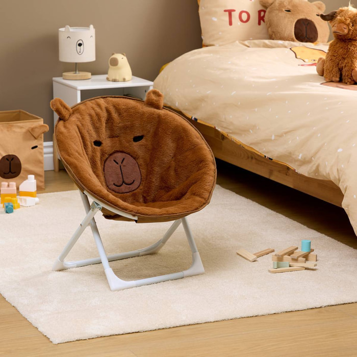 Fauteuil enfant Faltem pliable H.50cm marron