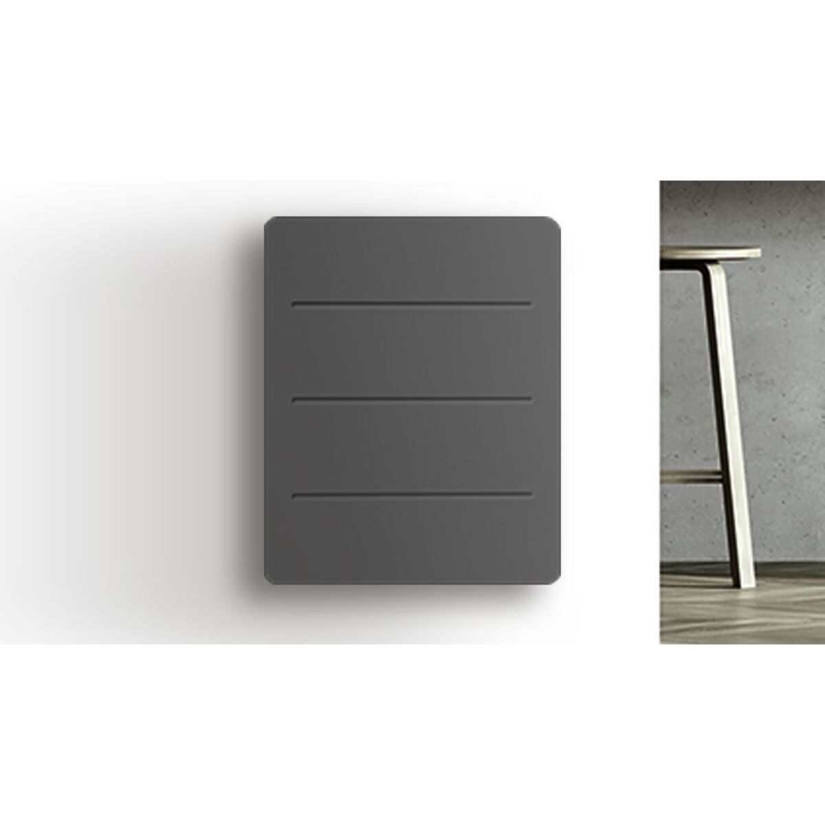 Radiateur Électrique LCD Céramique + film Gris Anthracite 1000W