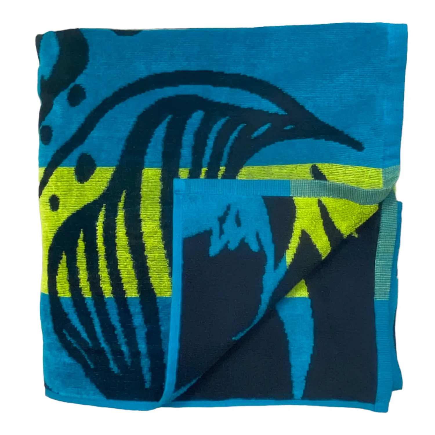 Serviette de plage éponge velours Jacquard - Papiga - 140x180cm - 400g/m²