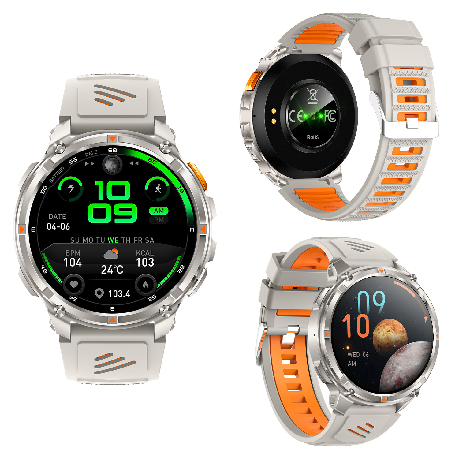 Smartwatch QS35 con IA, más de 100 modos deportivos. Batería larga duración con 1100mAh y linterna.