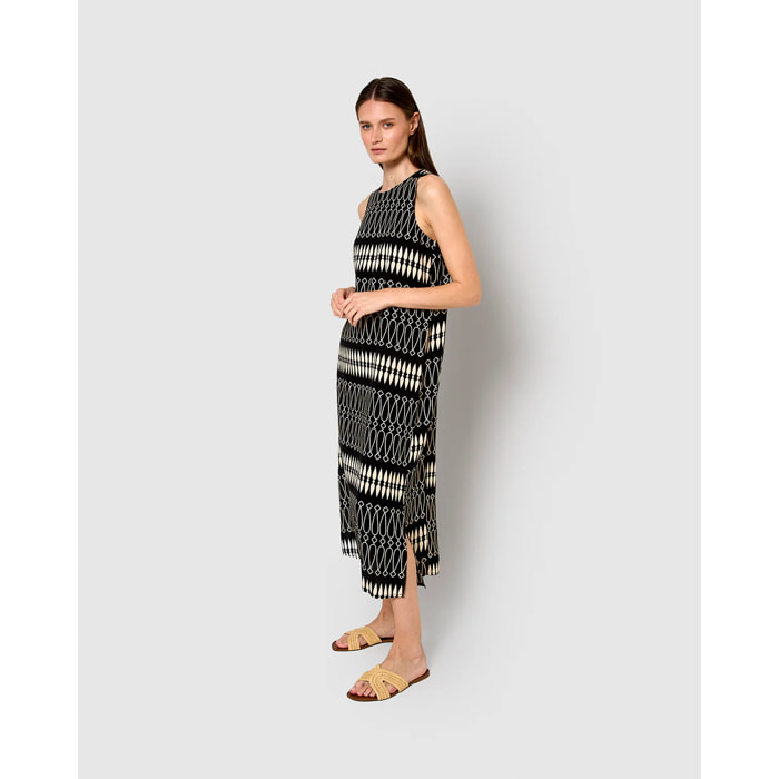 Vestido largo viscosa tulum beige