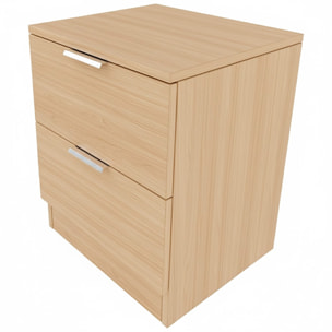 Comodino Con 2 Cassetti Per Camera Da Letto Cameretta Ragazzi Studio Ingresso Comò Settimino Zona Notte 38 x 33,5 x 45 cm Cm Colore Rovere