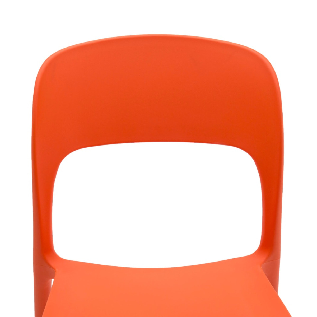 set 4 sedie impilabili in polipropilene arancioni
