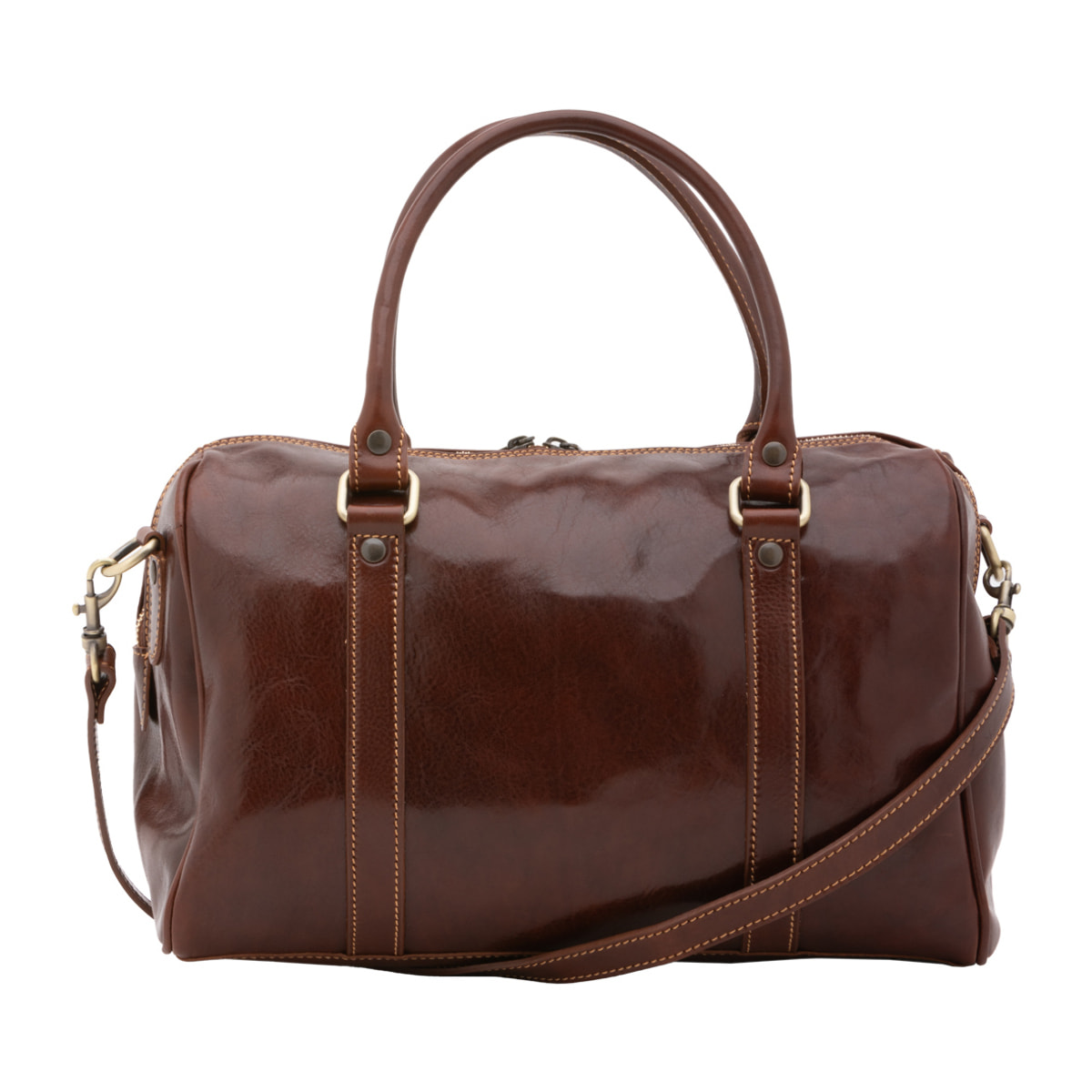 Borsa a bauletto  da donna In Vera pelle Made in Italy 37x22x16 cm