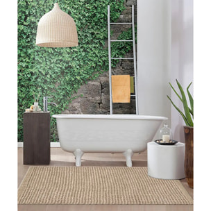 Tappeto bagno CRAZY CORDA in microfibra misto cotone, morbido antiscivolo lavabile in lavatrice, tappetino lavabo sanitari bagno