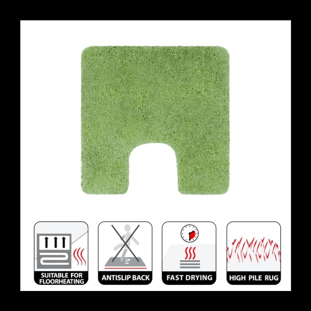 Tapis de bain Microfibre HIGHLAND 55x55cm Vert olive Spirella