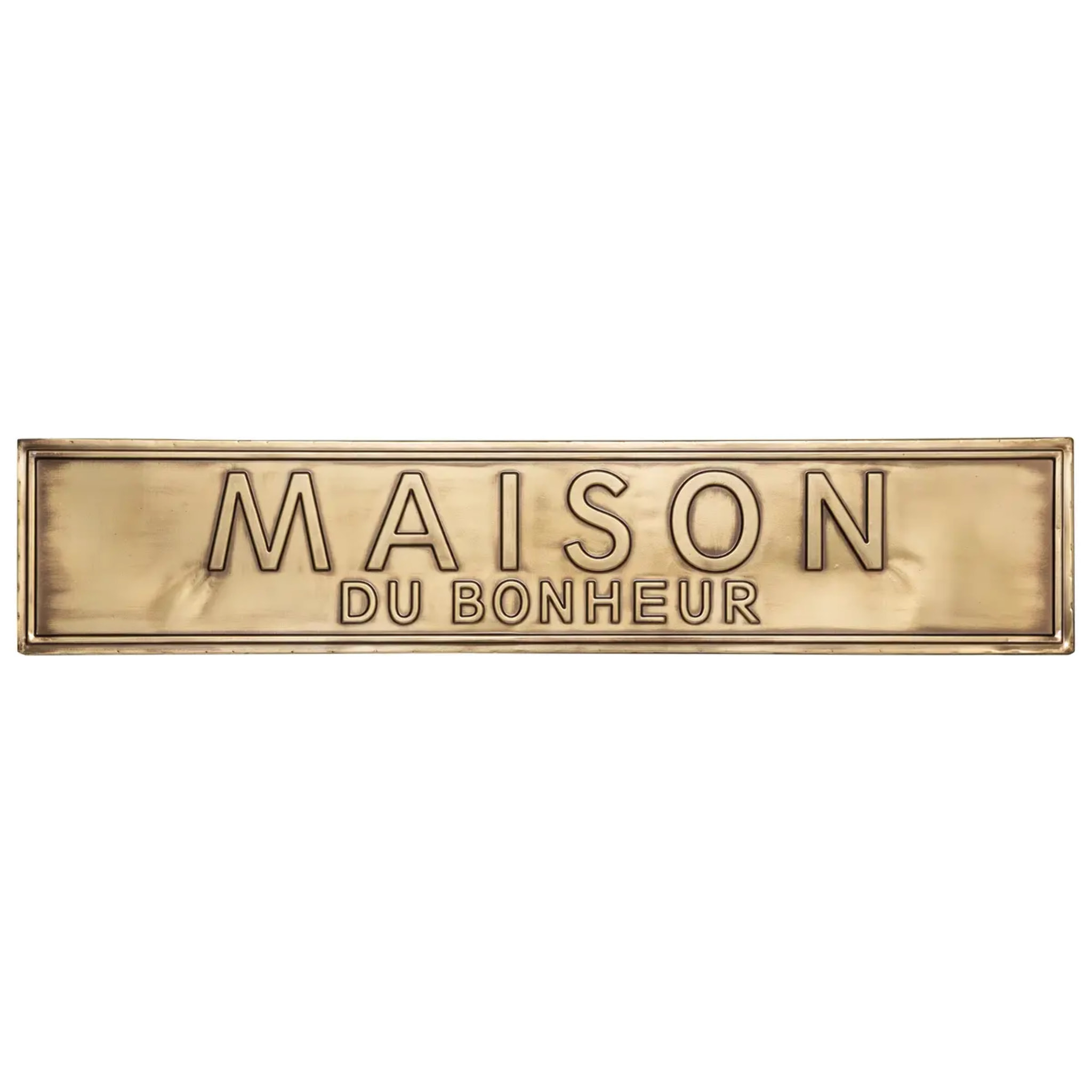 Déco murale métal embossé 99x20cm