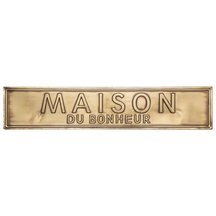 Déco murale métal embossé 99x20cm