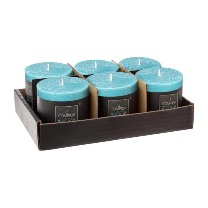 Bougie rustique - bleu turquoise - 220g