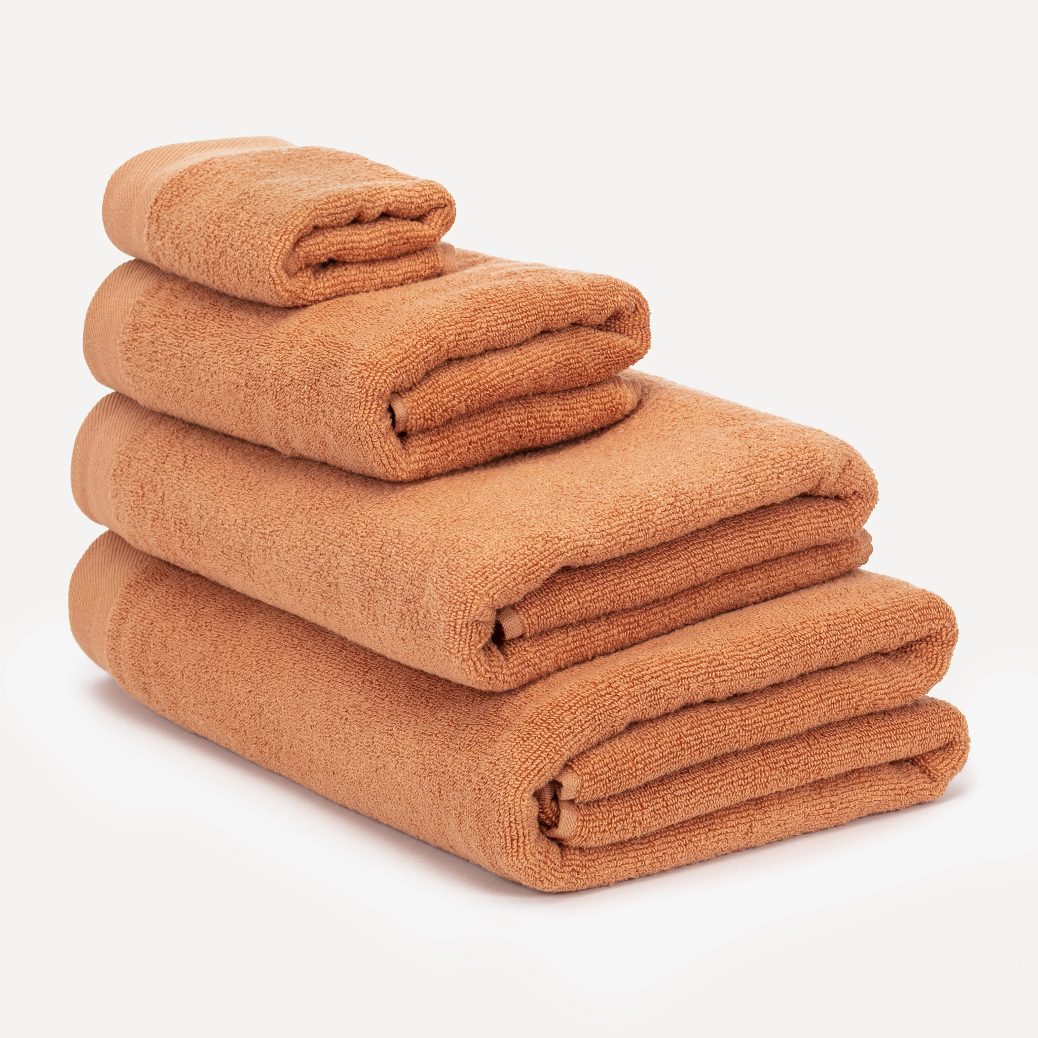 Toalla de baño 400gr doble rizo mandarina