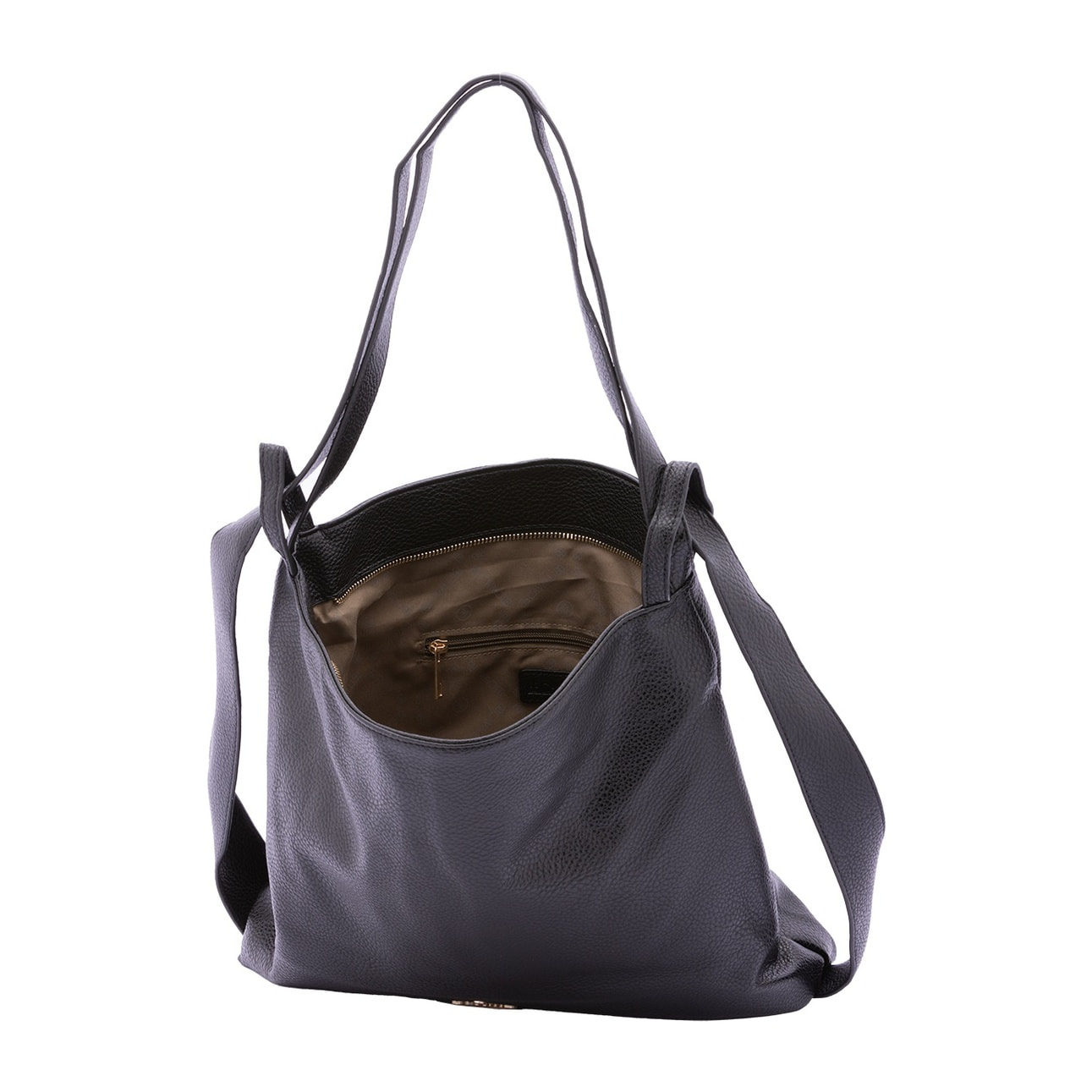 Borsa a spalla da donna - Modello False - Ecopelle e poliestere - 40.0 x 33.0 x 11.0 cm