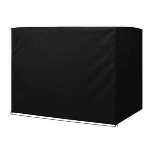 Funda negra para banco columpio 225x145xh175cm con cremallera - poliéster 210d con revestimiento pu