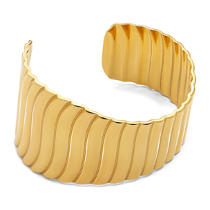 Brazalete Cordelia Acero Baño Oro