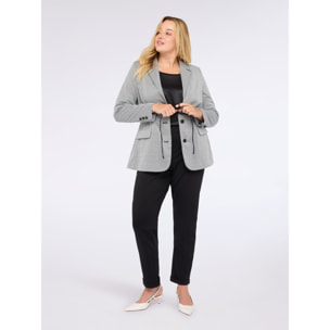 Fiorella Rubino - Blazer pied-de-poule con cintura - Nero