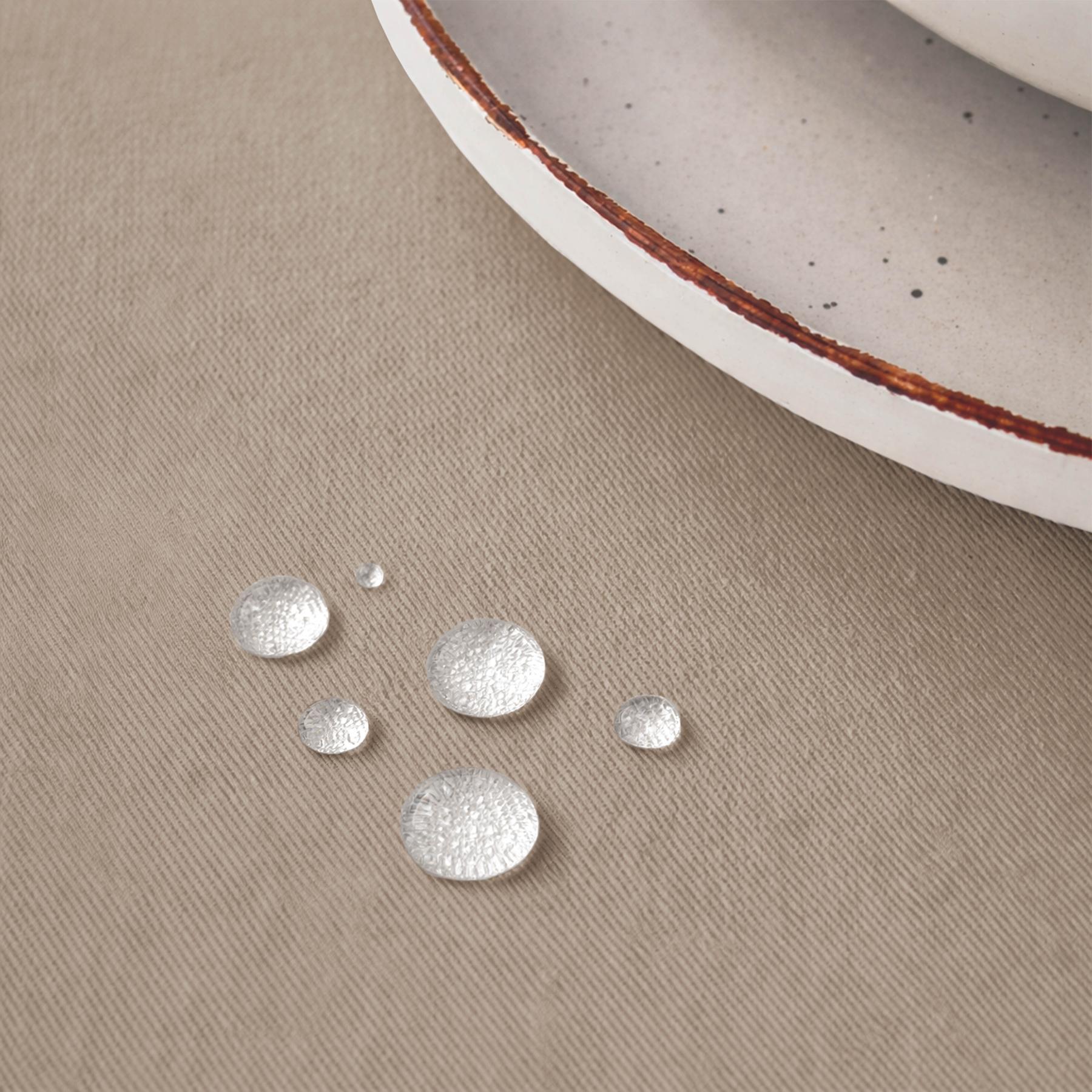 Nappe anti-taches HAZAEL TAUPE - en 100 % coton