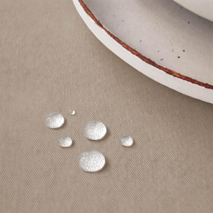 Nappe anti-taches HAZAEL TAUPE - en 100 % coton