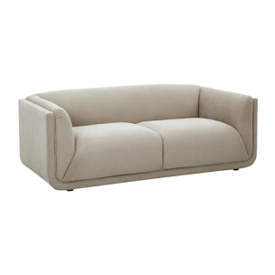 Canapé design 3 places en tissu chenille beige HOSBO