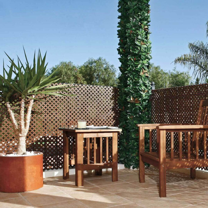 Celosía Fija Pvc Marrón 18 Mm