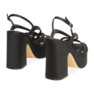 Sandalias negras tacón 10,7 cm