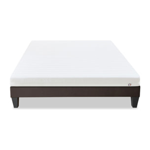 Ensemble Matelas Egio & Sommier Kit15, 12 cm, Latex Synthétique, Soutien Ferme, Déhoussable, Technologie Tri-Lattes
