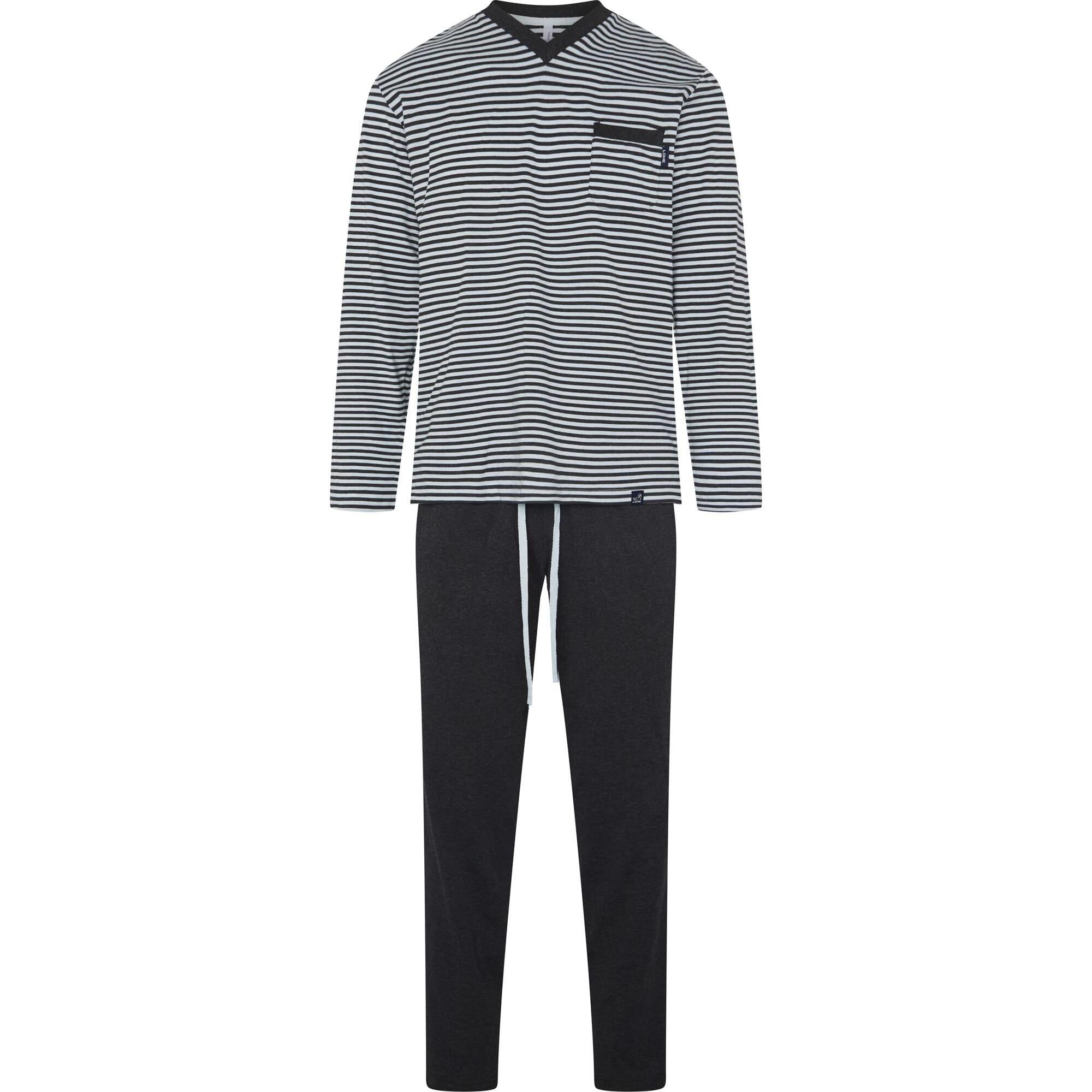 Pijama hombre rayas celeste